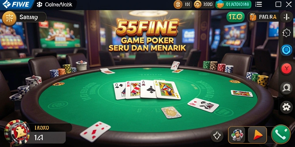 Gameplay Poker yang menarik dan seru di 55FIVE.