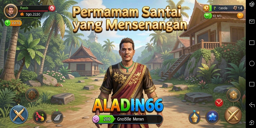 Tampilan gameplay seru ALADIN66 yang penuh warna.