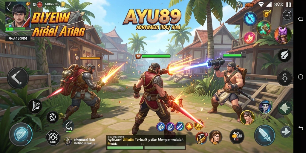 Tampilan antarmuka utama aplikasi AYU89 yang user-friendly.