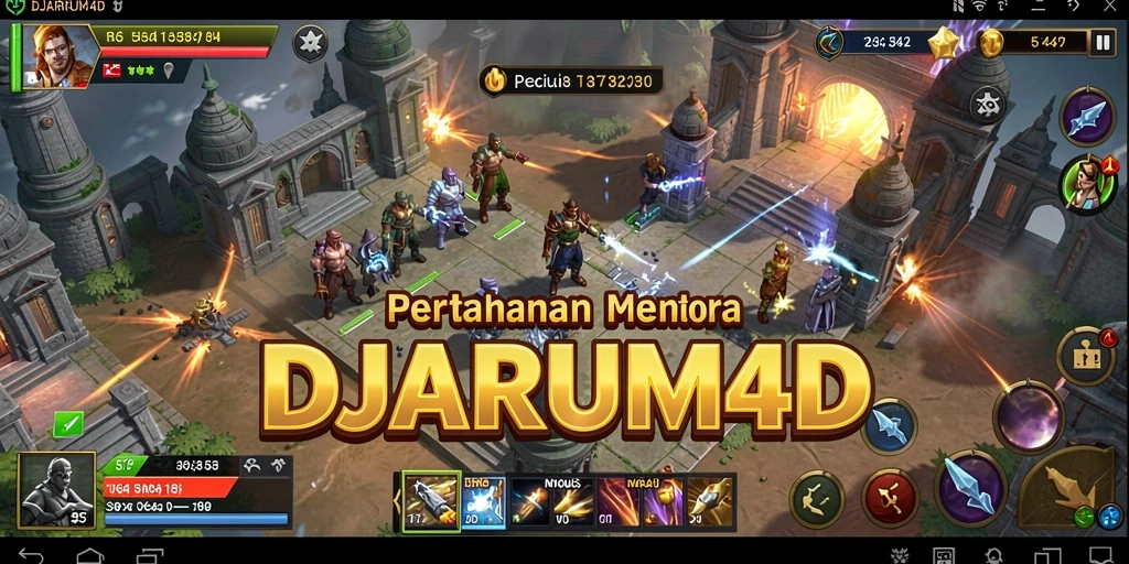 Screenshot utama DJARUM4D menampilkan aksi mendebarkan dalam strategi Tower Defense.