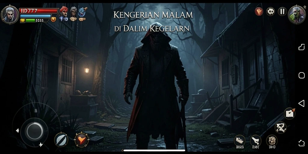 Screenshot dari gameplay ID777 yang penuh ketegangan dan suasana menyeramkan.