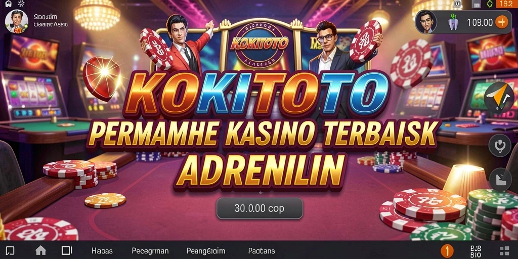 Screenshot gameplay KOKITOTO yang menampilkan suasana kasino yang nyata.