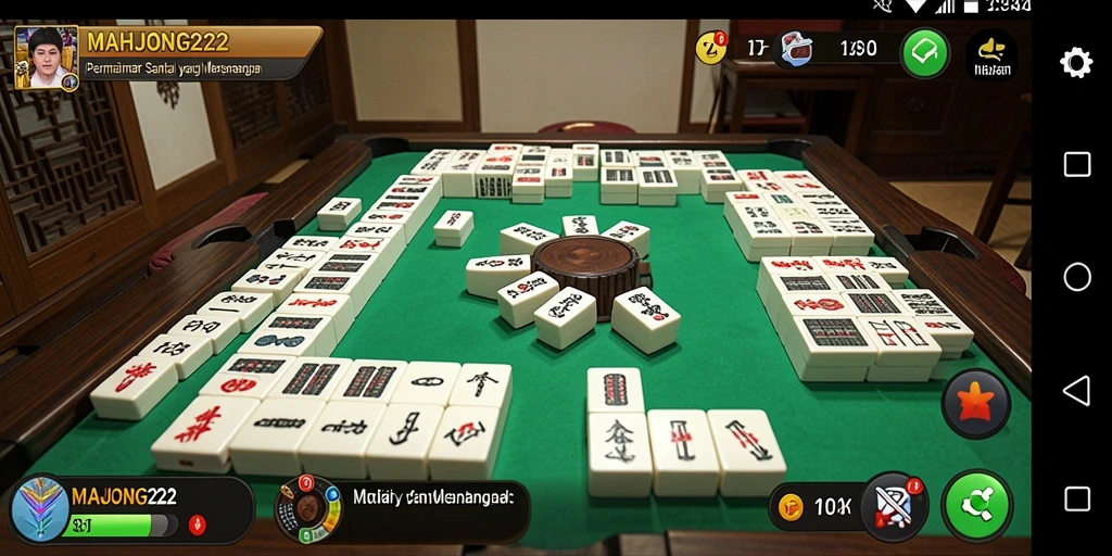 Tampilan menarik dari permainan MAHJONG222 dengan gameplay santai.