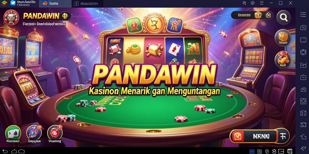 Tampilan gameplay Kasino di aplikasi PANDAWIN yang menarik dan interaktif.