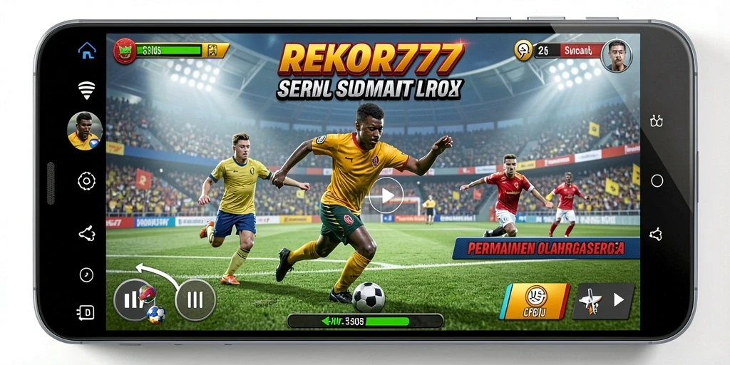 Tampilan permainan seru dalam <strong>REKOR777</strong> dengan aksi olahraga yang mendebarkan.