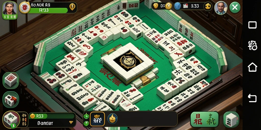 Screenshot gameplay RR33 yang menampilkan keseruan permainan Mahjong.