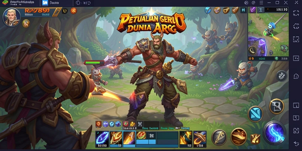 Tampilan gameplay ARPG RR789 yang penuh aksi dan kolaborasi strategis.