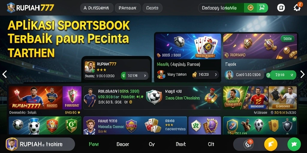 Screenshot RUPIAH777 menampilkan antarmuka taruhan olahraga yang interaktif.