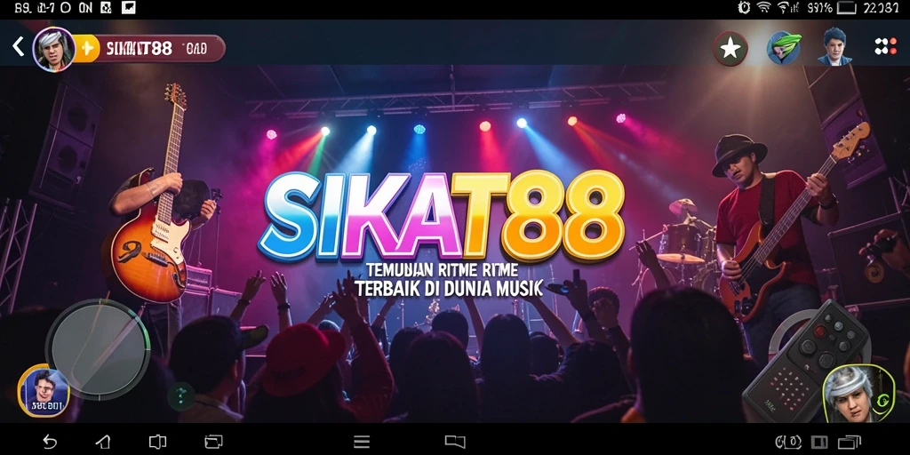 Tampilan menarik dari gameplay SIKAT88 yang menonjolkan keasyikan musik.