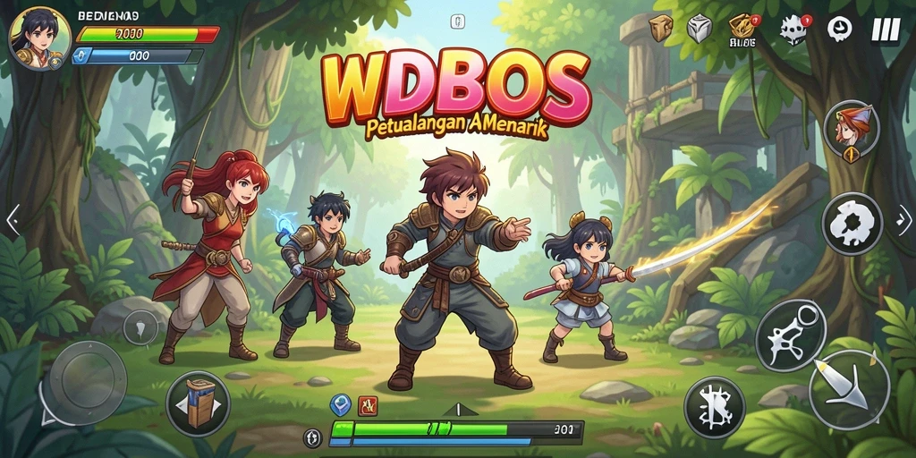Tampilan gameplay menarik dengan karakter anime yang dinamis.