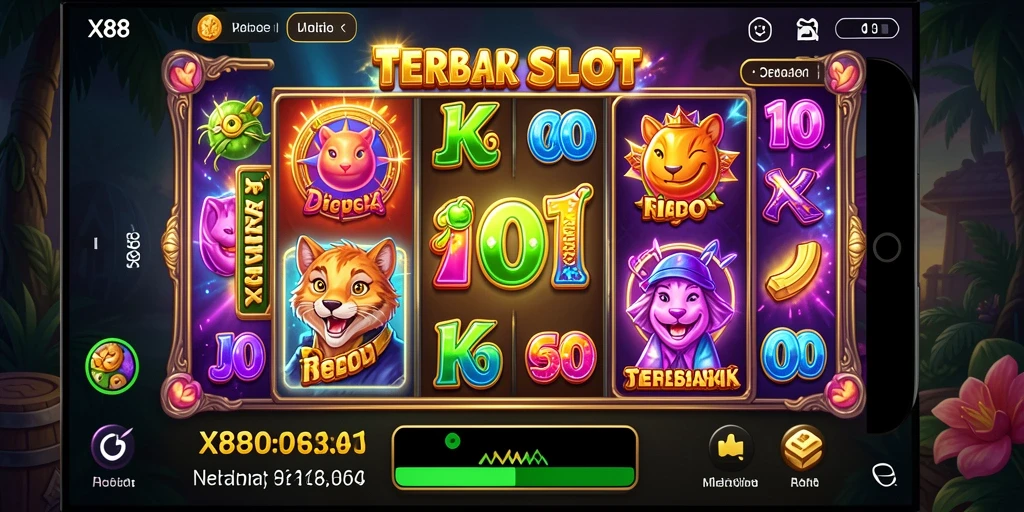 Tampilan gameplay X88 yang seru dan penuh warna.